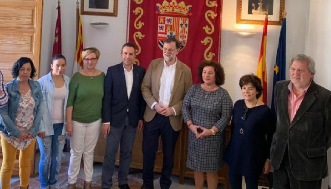 Rajoy visita Abanilla acompañado de Sáenz de Santamaría y Méndez de Vigo Rajoy visita Abanilla acompañado de Sáenz de Santamaría y Méndez de Vigo