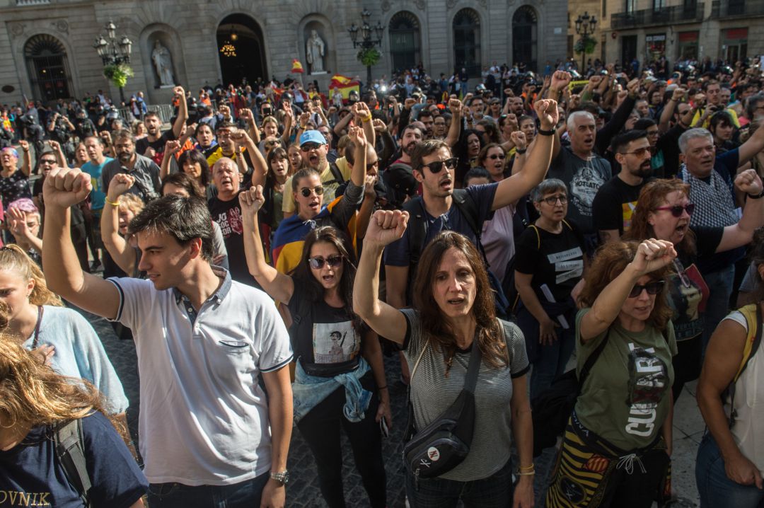 Imagen de las protestas en Barcelona acontecidas este fin de semana Imagen de las protestas en Barcelona acontecidas este fin de semana