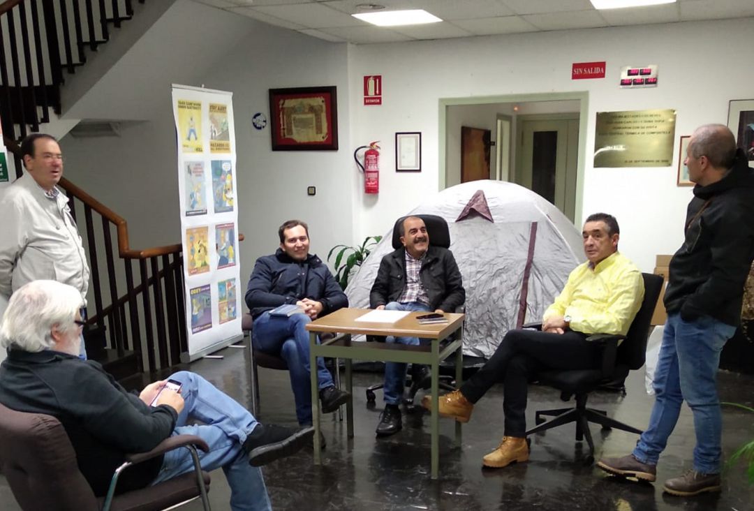 Encierro de trabajadores en Compostilla Encierro de trabajadores en Compostilla