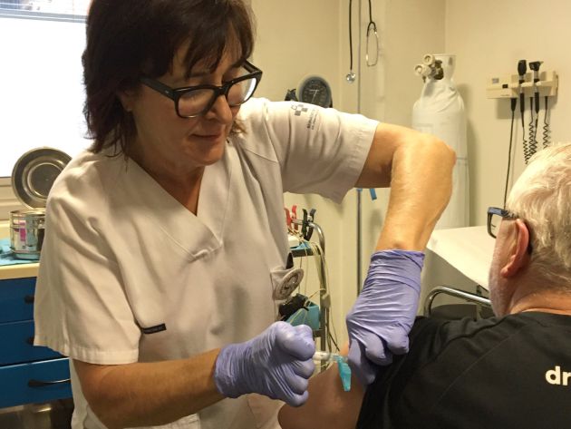 Centro de salud donde se administra la vacuna de la gripe. Centro de salud donde se administra la vacuna de la gripe.