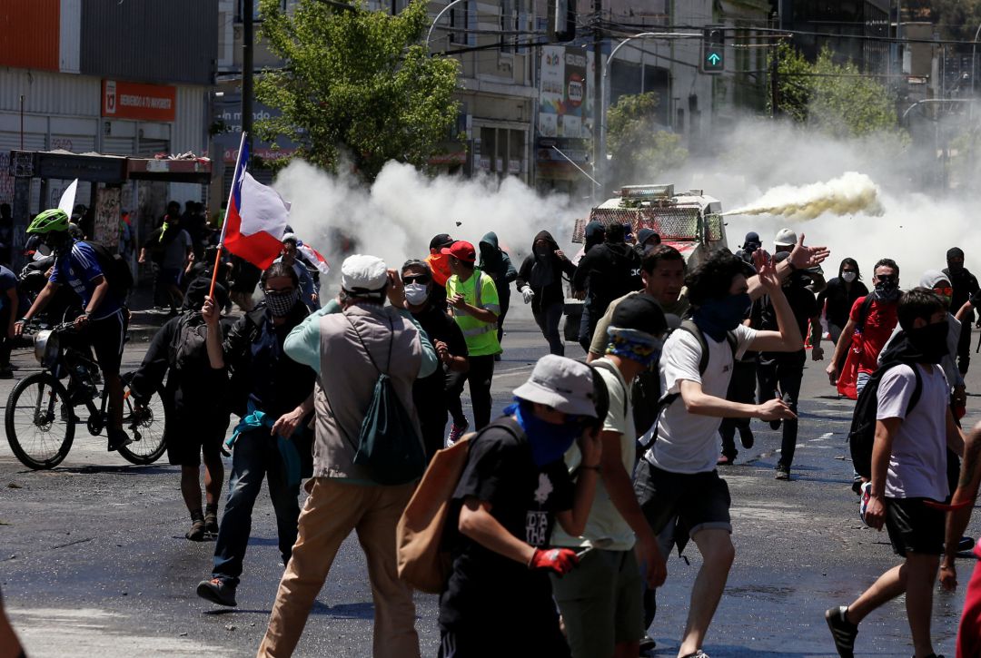 Protestas en las calles de Chile.
Protestas en las calles de Chile.