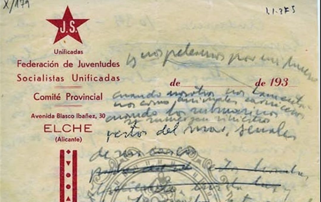 Descubierto un poema inédito de Miguel Hernández Descubierto un poema inédito de Miguel Hernández