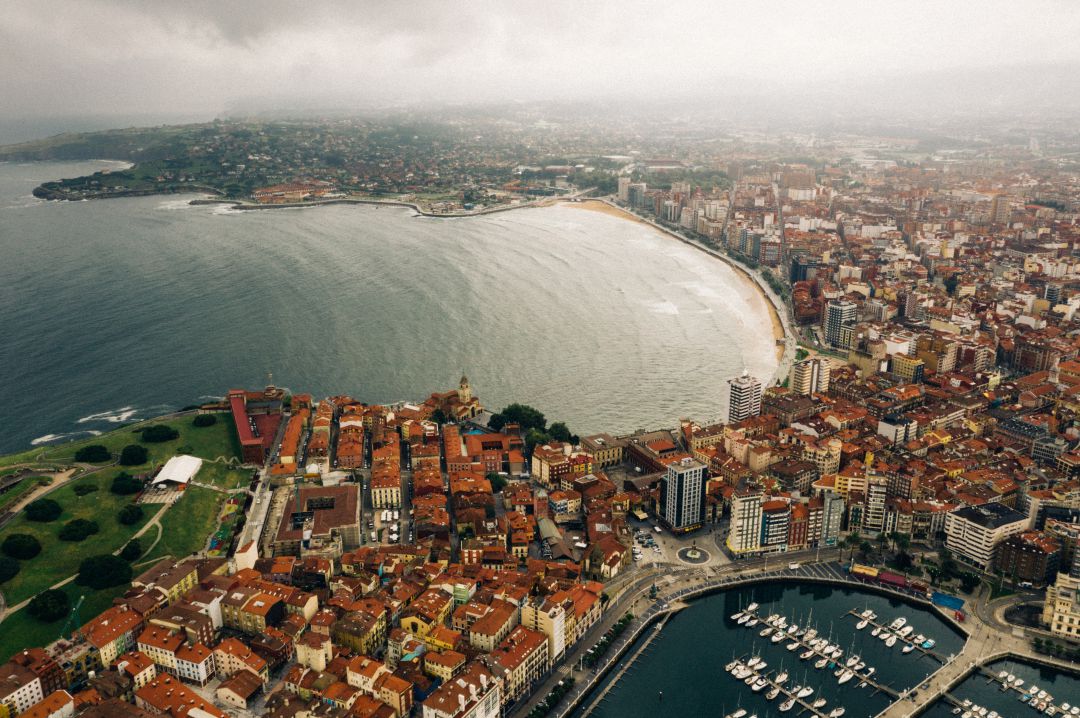 Vista aérea de Gijón Vista aérea de Gijón