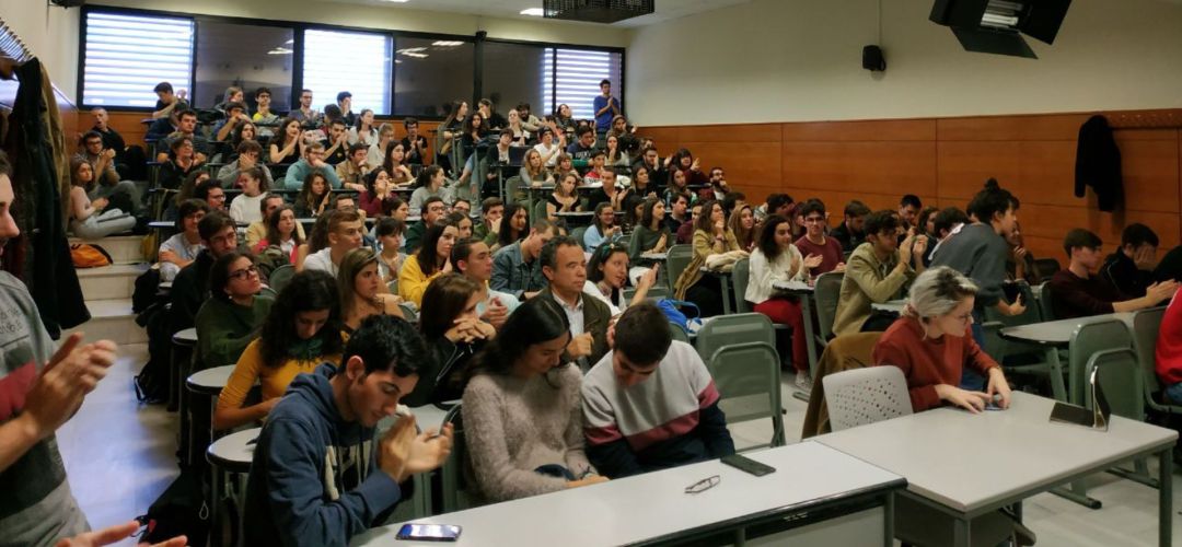 La charla sobre la autodeterminación en Cataluña se celebró con normalidad en el campus de Getafe La charla sobre la autodeterminación en Cataluña se celebró con normalidad en el campus de Getafe