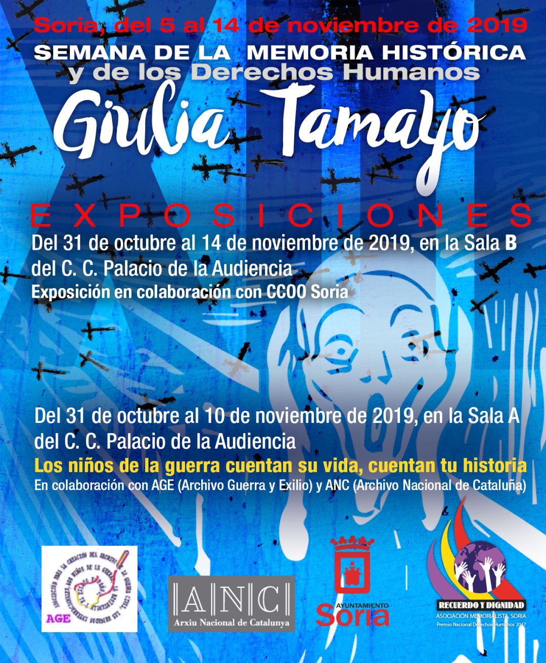 Esta tarde se inauguran las exposiciones de la XIII Semana de la Memoria Histórica y los Derechos Humanos Giulia Tamayo en Soria Esta tarde se inauguran las exposiciones de la XIII Semana de la Memoria Histórica y los Derechos Humanos Giulia Tamayo en Soria