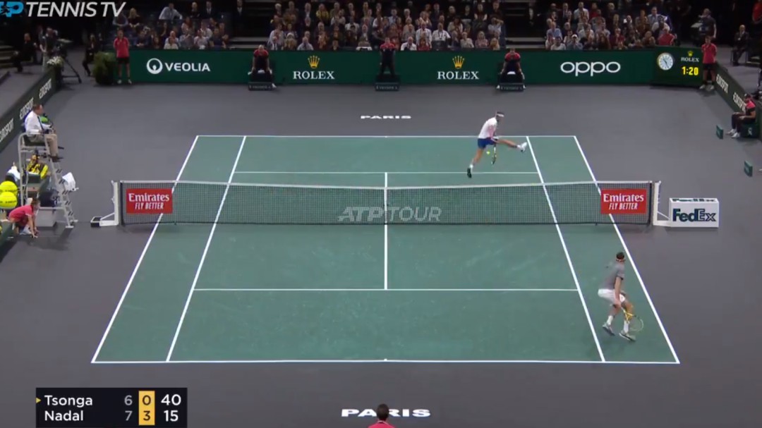 El espectacular punto de Nadal en los cuartos de final ante Tsonga