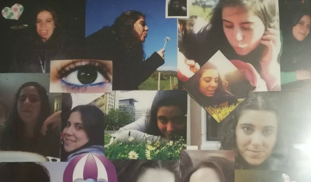 Collage con imágenes de Cristina, elaborado por la familia. Collage con imágenes de Cristina, elaborado por la familia.