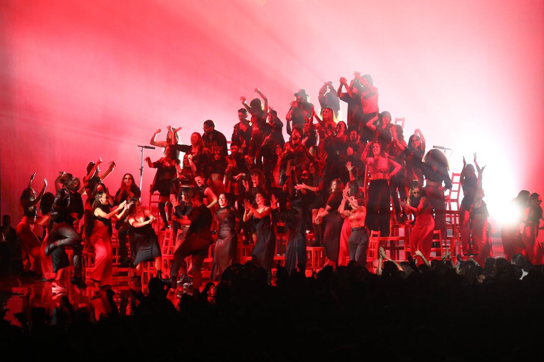Rosalia performs on stage during the MTV EMAs 2019 at FIBES Conference and Exhibition Centre on November 03, 2019 in Seville, Spain Rosalia performs on stage during the MTV EMAs 2019 at FIBES Conference and Exhibition Centre on November 03, 2019 in Seville, Spain