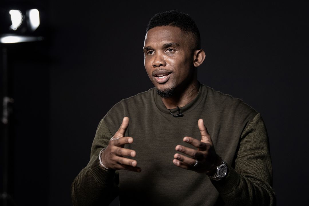 Samuel Eto'o atiende a AFP Samuel Eto'o atiende a AFP