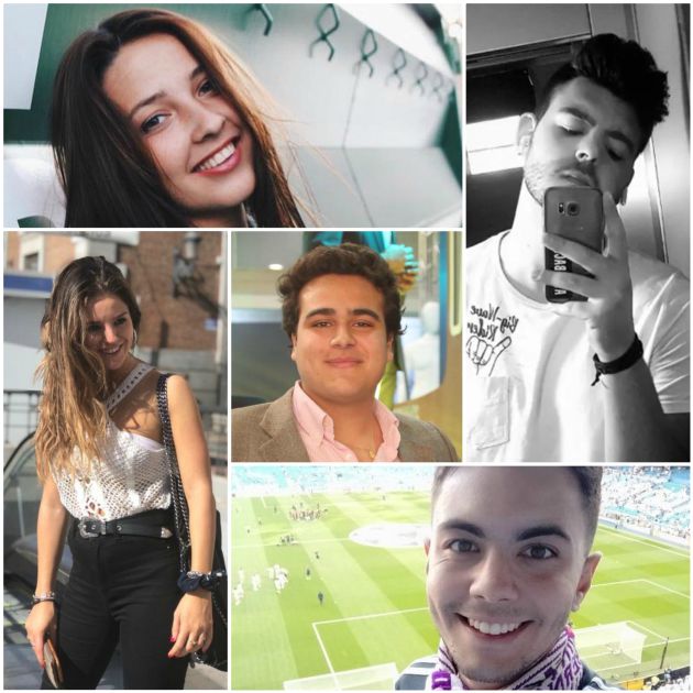 De arriba a abajo y de izquierda a derecha: Alina Rodríguez, Mikel Justo, Laura Santolaya, Javier Sánchez y Alexis Rodríguez. De arriba a abajo y de izquierda a derecha: Alina Rodríguez, Mikel Justo, Laura Santolaya, Javier Sánchez y Alexis Rodríguez.