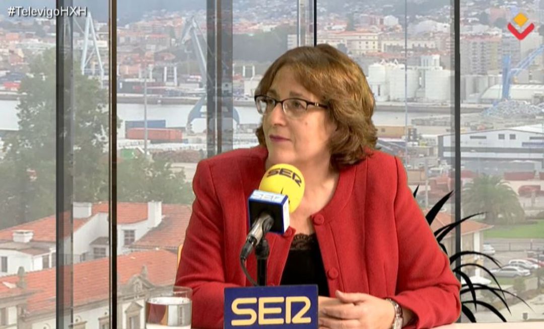Olga Alonso durante la entrevista en Hoy por Hoy Vigo Olga Alonso durante la entrevista en Hoy por Hoy Vigo