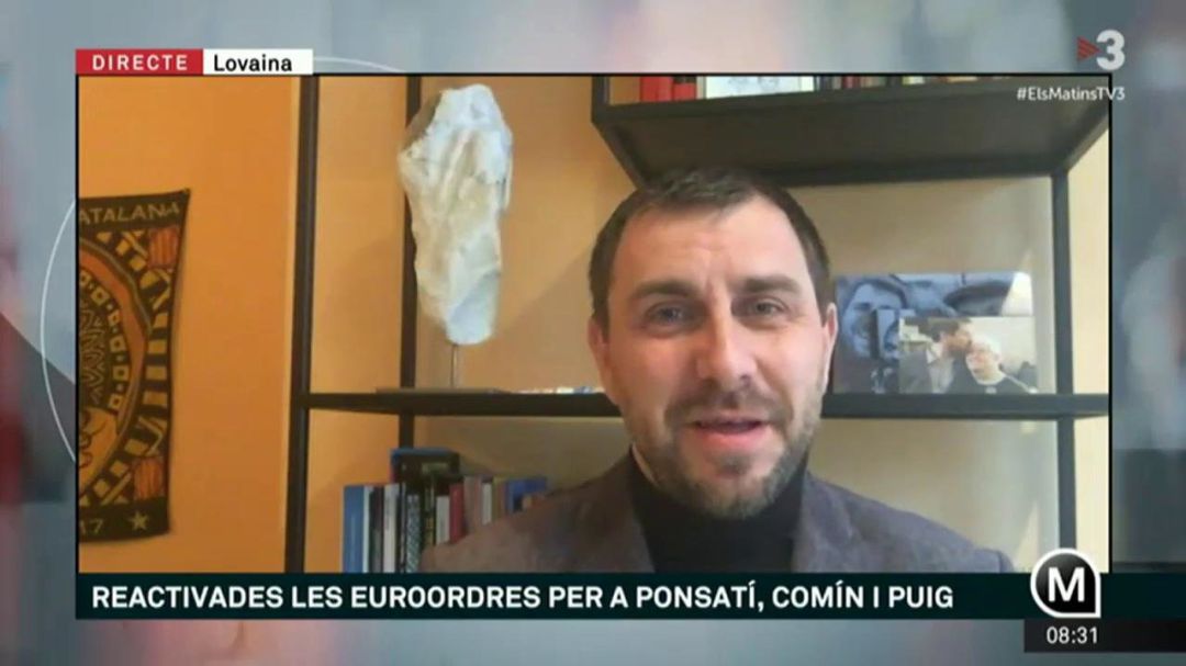 Toni Comin, en una entrevista en TV3. Toni Comin, en una entrevista en TV3.