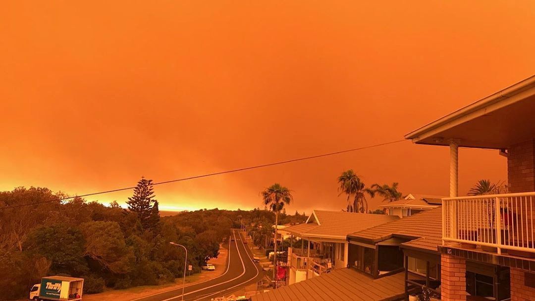 Humo de los incendios en Port Macquarie, Australia. Humo de los incendios en Port Macquarie, Australia.