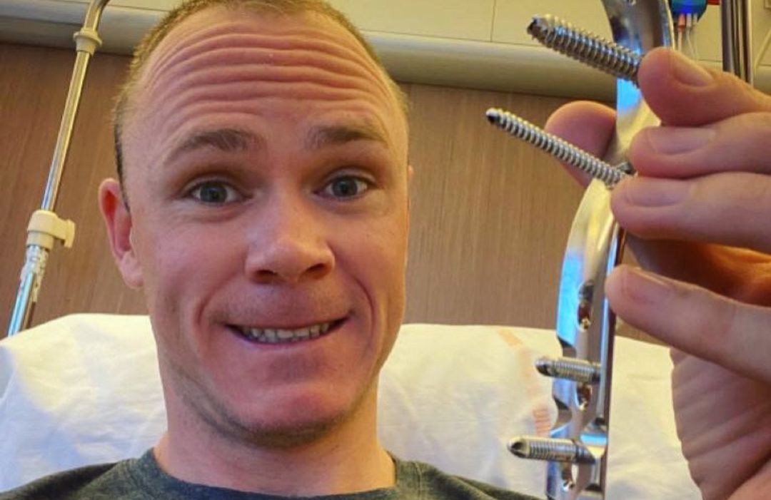 Imagen compartida por Froome en su cuenta de Twitter. Imagen compartida por Froome en su cuenta de Twitter.