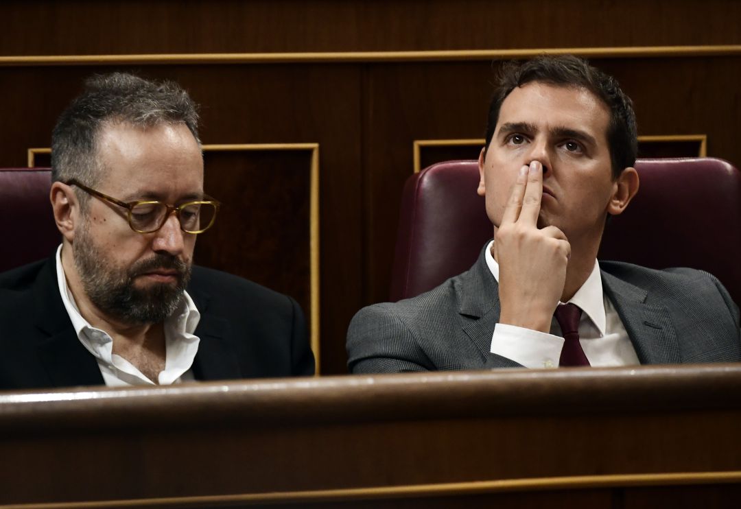 Juan Carlos Girauta junto a Albert Rivera. Juan Carlos Girauta junto a Albert Rivera.