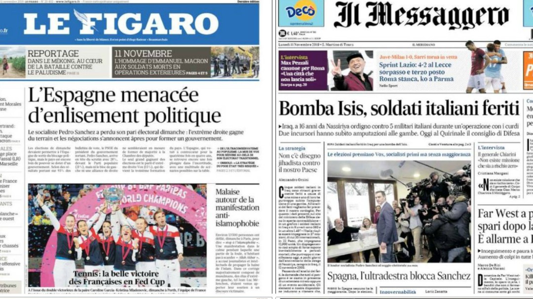 Así refleja la prensa internacional el resultado electoral en España