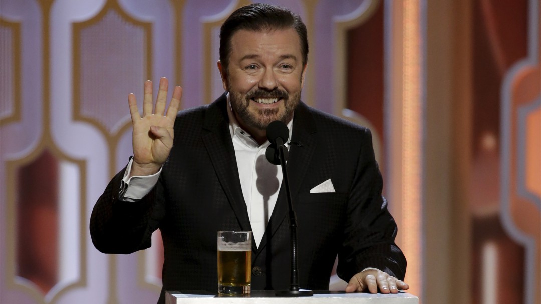 Vuelve la pesadilla de Hollywood: Ricky Gervais presentará los Globos de Oro