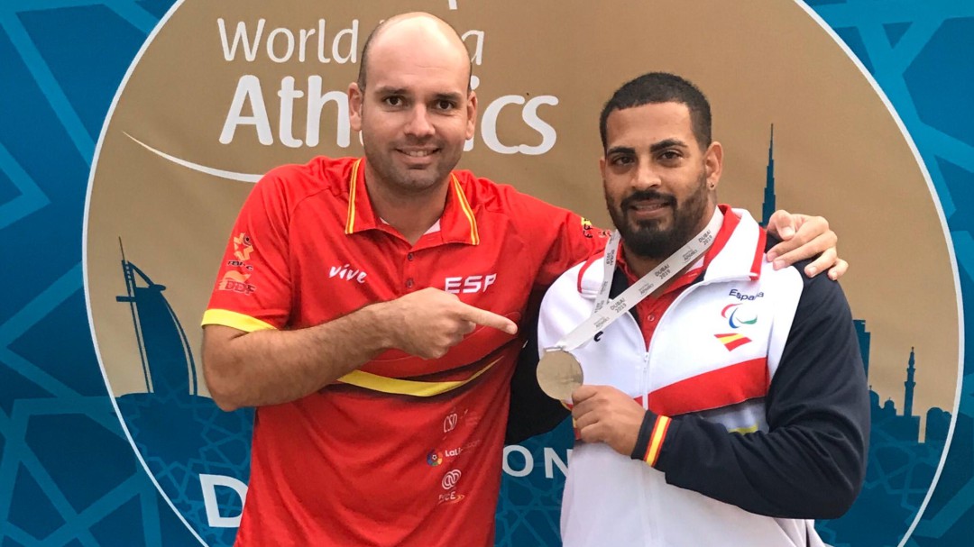 Kim López, subcampeón del mundo de lanzamiento de peso en el Mundial de Dubái