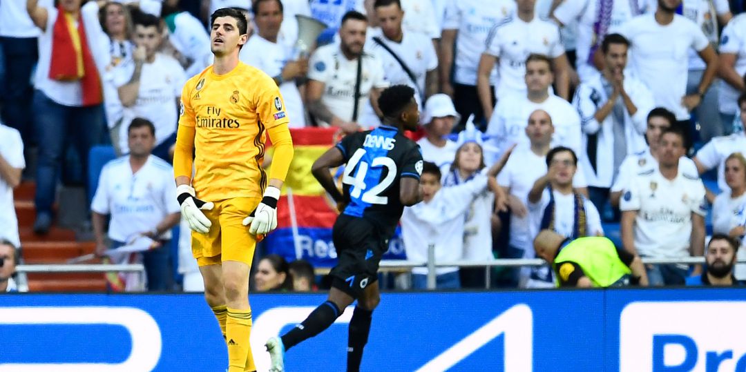 Courtois, durante el encuentro ante el Brujas de la segunda jornada de la fase de grupos de la Champions League Courtois, durante el encuentro ante el Brujas de la segunda jornada de la fase de grupos de la Champions League