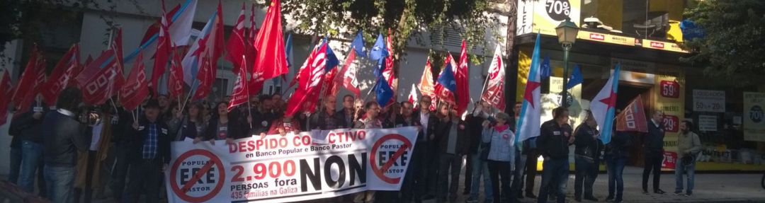Movilización de los trabajadores del Banco Pastor en A Coruña Movilización de los trabajadores del Banco Pastor en A Coruña