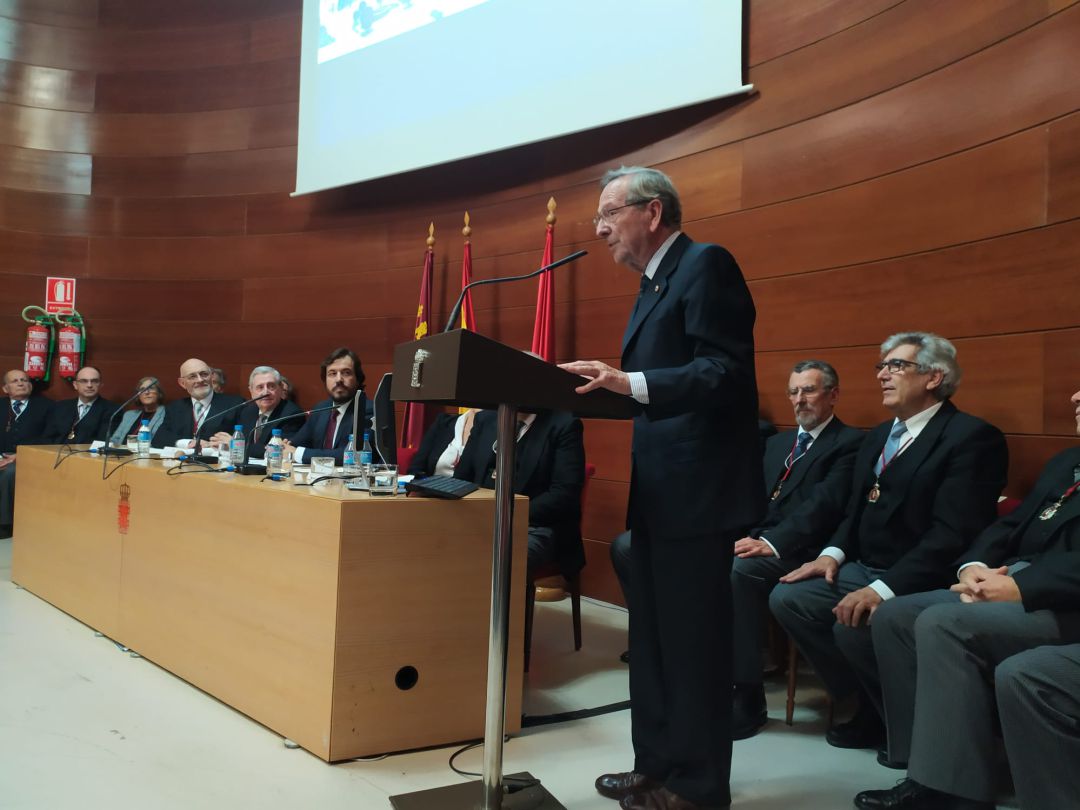 Rafael Moneo durante su discurso ante la Real Academia de Bellas Artes de Santa María de la Arrixaca Rafael Moneo durante su discurso ante la Real Academia de Bellas Artes de Santa María de la Arrixaca