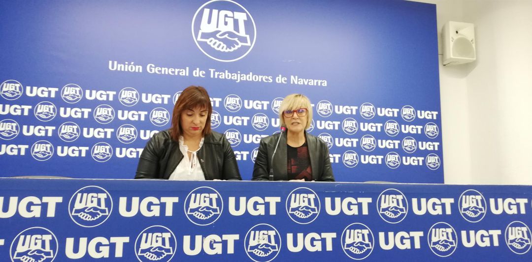Cristina Antoñanzas, vicesecretaria general de UGT, y Marisol Vicente, secretaria de Política Sindical de UGT de Navarra Cristina Antoñanzas, vicesecretaria general de UGT, y Marisol Vicente, secretaria de Política Sindical de UGT de Navarra