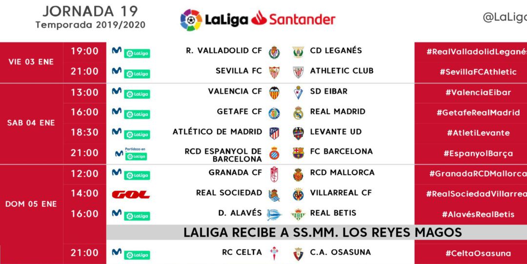 Horarios de Osasuna hasta 2020 Horarios de Osasuna hasta 2020