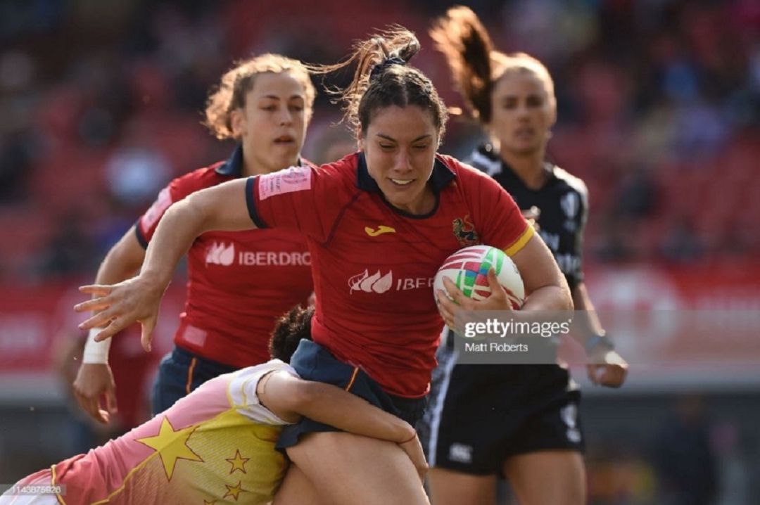 María Losada durante un partido con la selección española de rugby María Losada durante un partido con la selección española de rugby