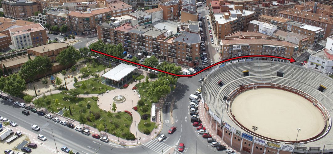 Canalización de aguas en la avenida Plaza de Toros de Sanse Canalización de aguas en la avenida Plaza de Toros de Sanse