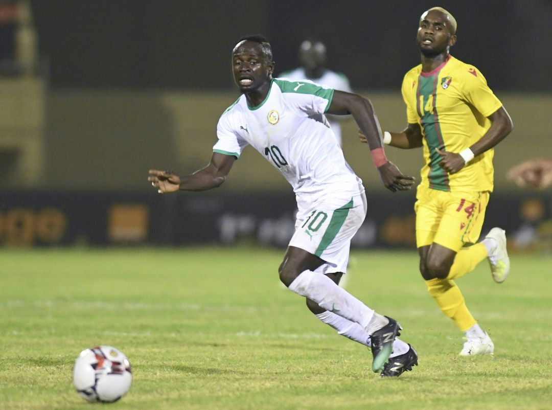 Mané, en acción con Senegal Mané, en acción con Senegal