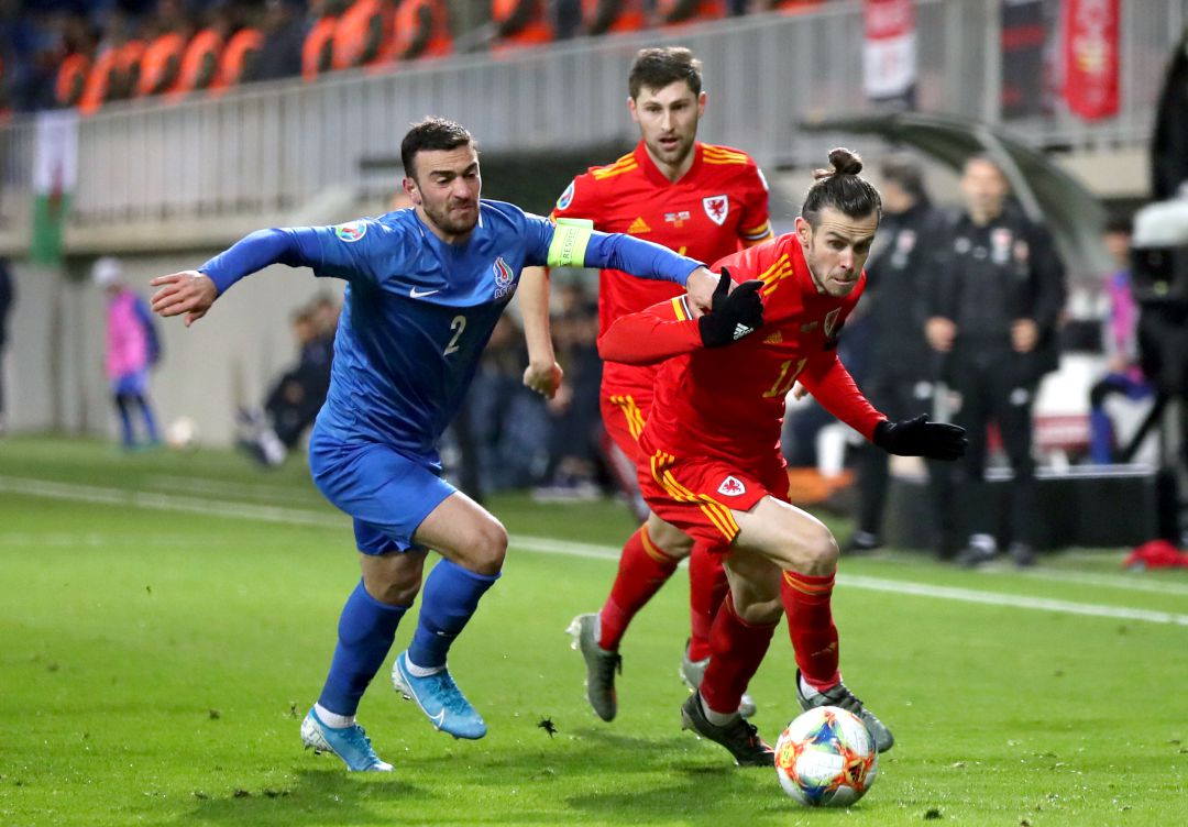 Bale, en el partido frente a Azerbaiyán Bale, en el partido frente a Azerbaiyán