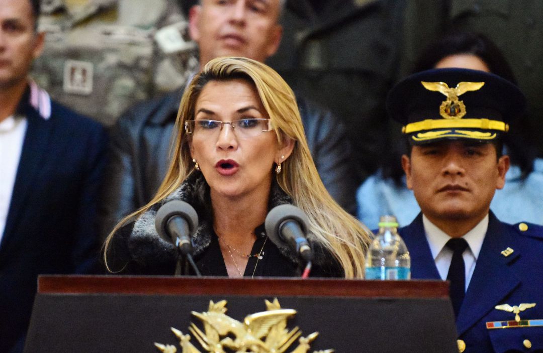 La autoproclamada presidenta interina de Bolivia, Jeanine Áñez. La autoproclamada presidenta interina de Bolivia, Jeanine Áñez.