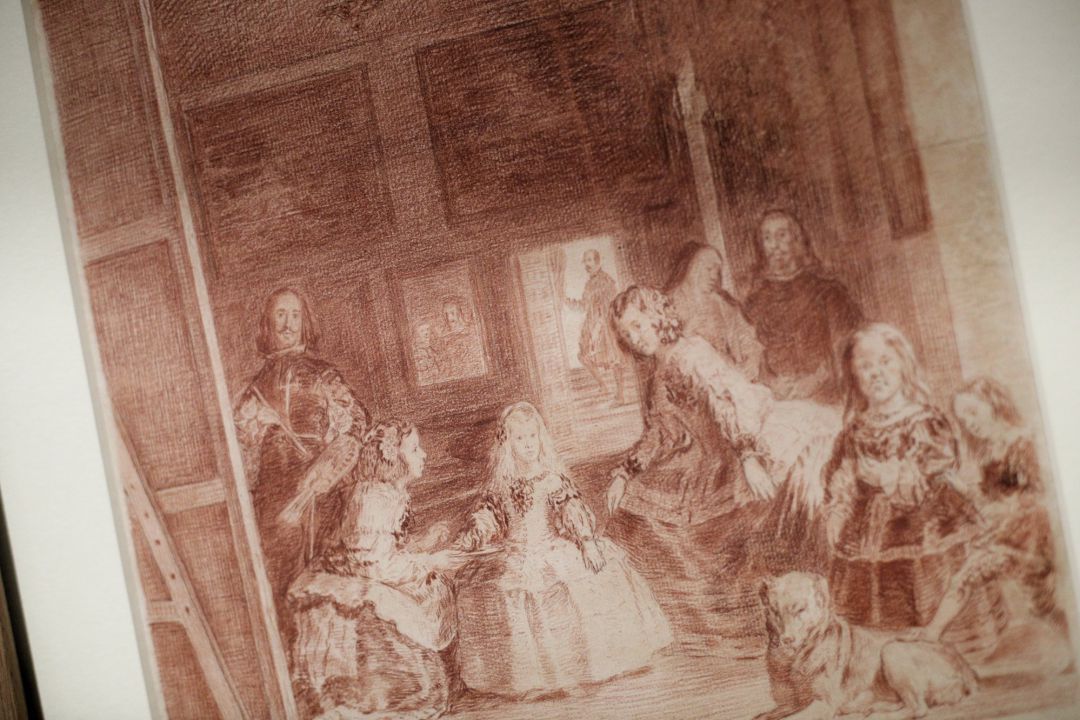 Pintura de las Meninas de Velázquez en la exposición 'Dibujos de Goya. Solo la voluntad me sobra' Pintura de las Meninas de Velázquez en la exposición 'Dibujos de Goya. Solo la voluntad me sobra'
