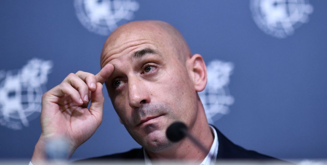 Luis Rubiales, durante una rueda de prensa Luis Rubiales, durante una rueda de prensa