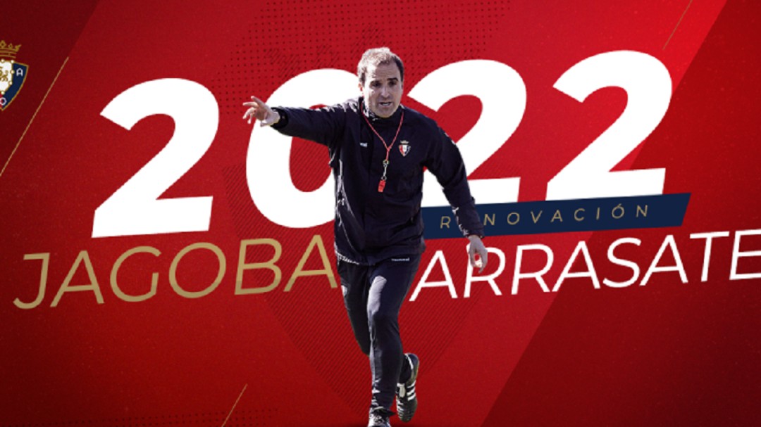 Osasuna renueva a Jagoba Arrasate hasta el 2022