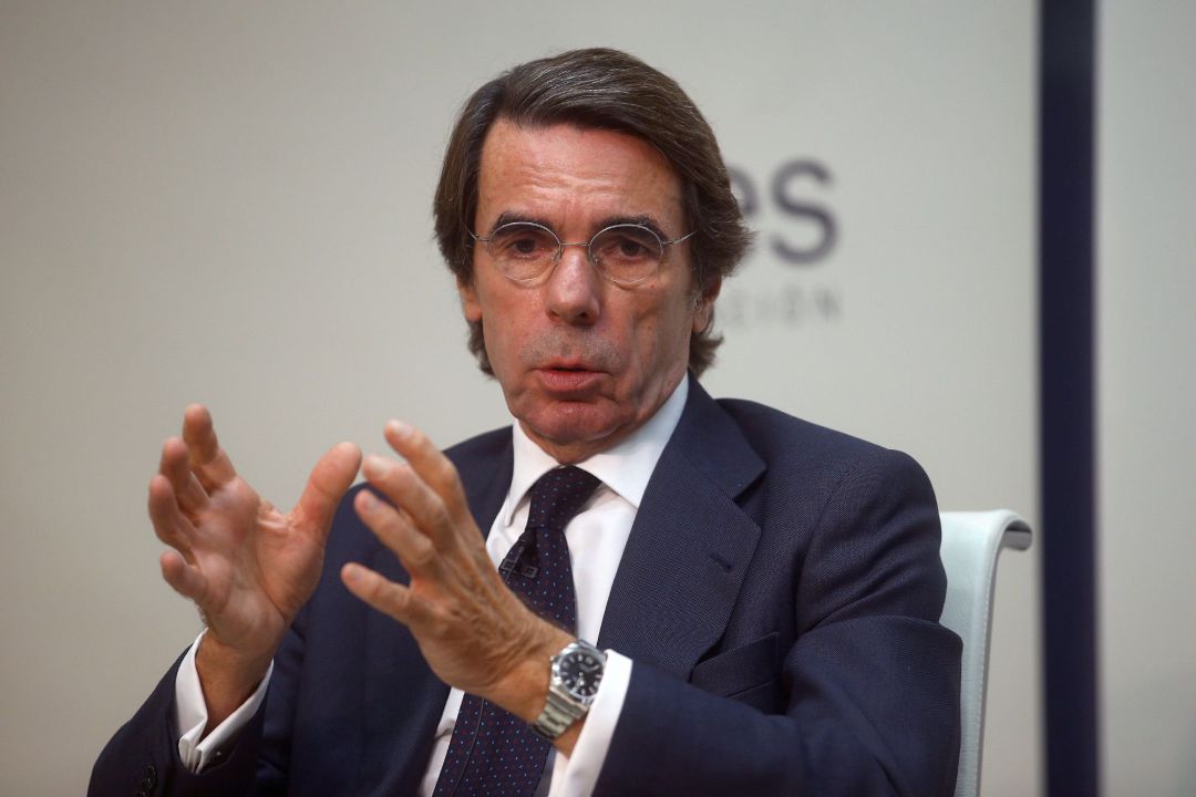 El expresidente del gobierno José María Aznar durante la presentación del informe de la Fundación "La Alianza Atlántica 70 años después: de la reforma a la refundación" en un desayuno informativo en la sede de las FAES. El expresidente del gobierno José María Aznar durante la presentación del informe de la Fundación "La Alianza Atlántica 70 años después: de la reforma a la refundación" en un desayuno informativo en la sede de las FAES.