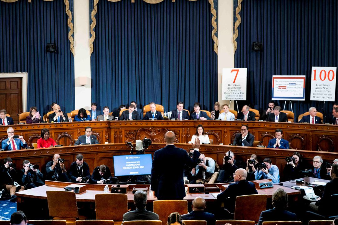 El embajador Gordon Sondland en el Capitolio de EEUU El embajador Gordon Sondland en el Capitolio de EEUU