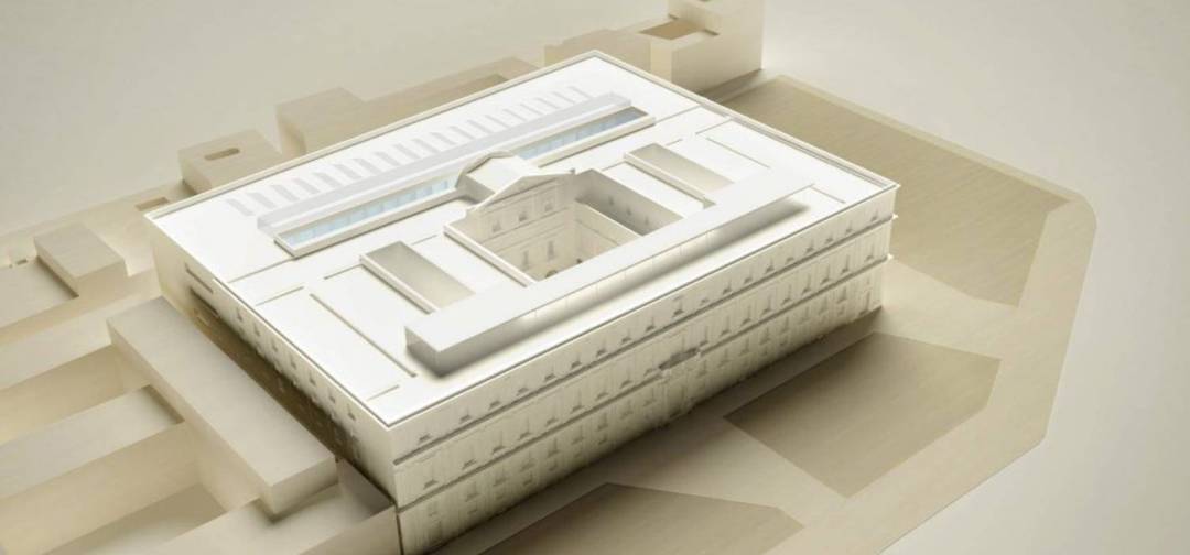 Plano en 3D de proyecto de remodelación del edificio de Valcárcel Plano en 3D de proyecto de remodelación del edificio de Valcárcel