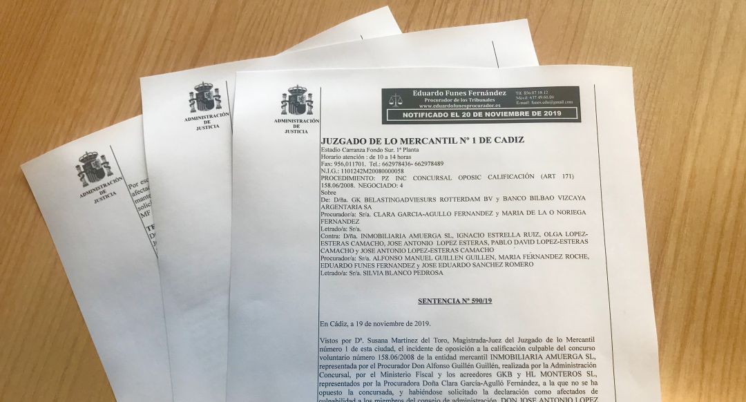 Sentencia a la que ha tenido acceso Radio Cádiz Sentencia a la que ha tenido acceso Radio Cádiz