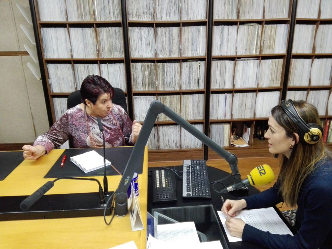 La alcaldesa de Segovia Clara Luquero en los estudios de Radio Segovia La alcaldesa de Segovia Clara Luquero en los estudios de Radio Segovia