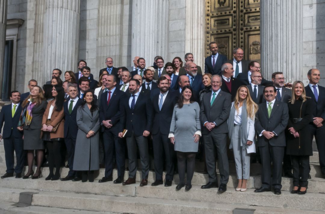 Los diputados de Vox en el Congreso. Los diputados de Vox en el Congreso.