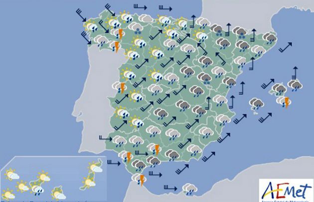 Lluvia para todos este viernes. Lluvia para todos este viernes.