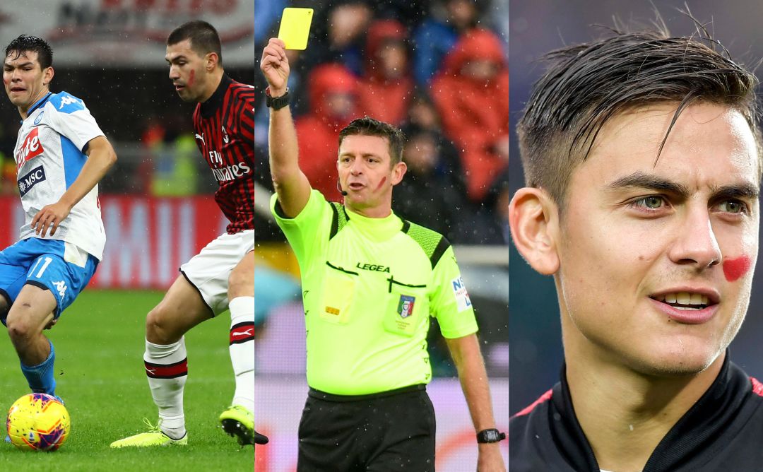 Lozano, Rocchi y Dybala lucen una banda roja pintada en la cara en contra de la violencia de género Lozano, Rocchi y Dybala lucen una banda roja pintada en la cara en contra de la violencia de género