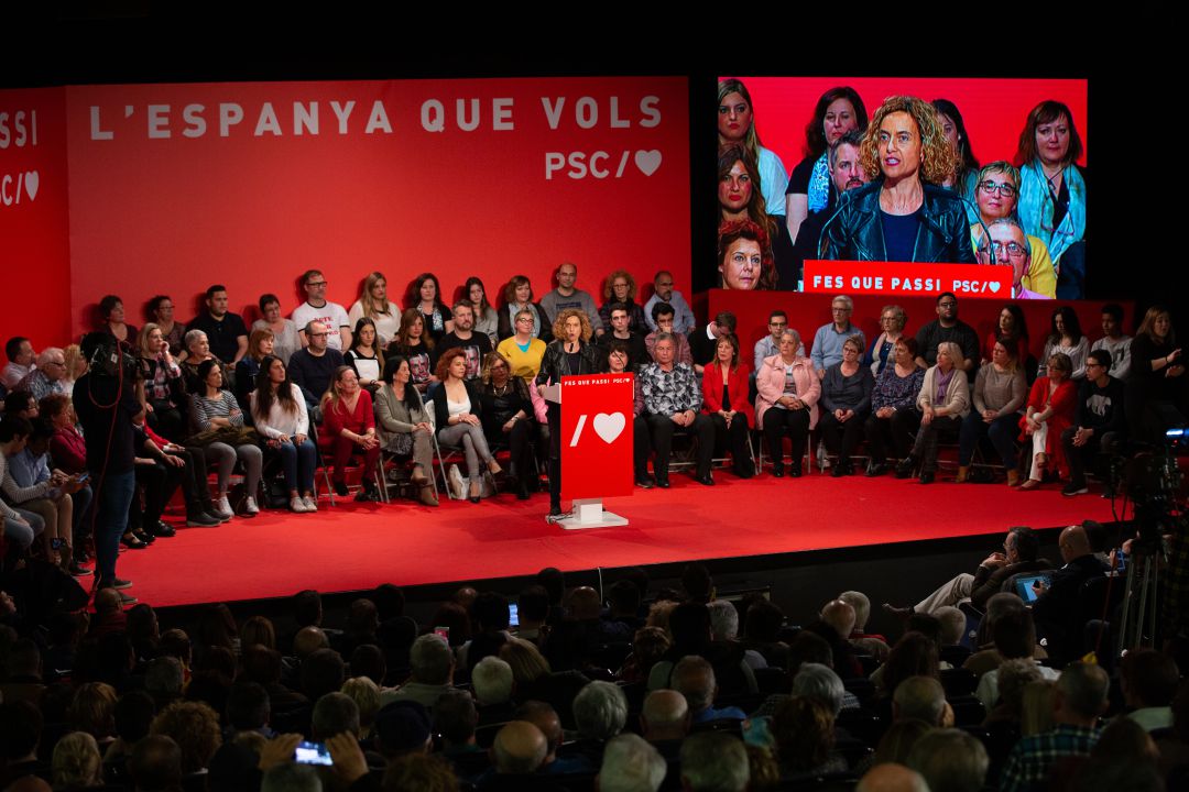 Miting del PSC durant la darrera campanya electoral Miting del PSC durant la darrera campanya electoral