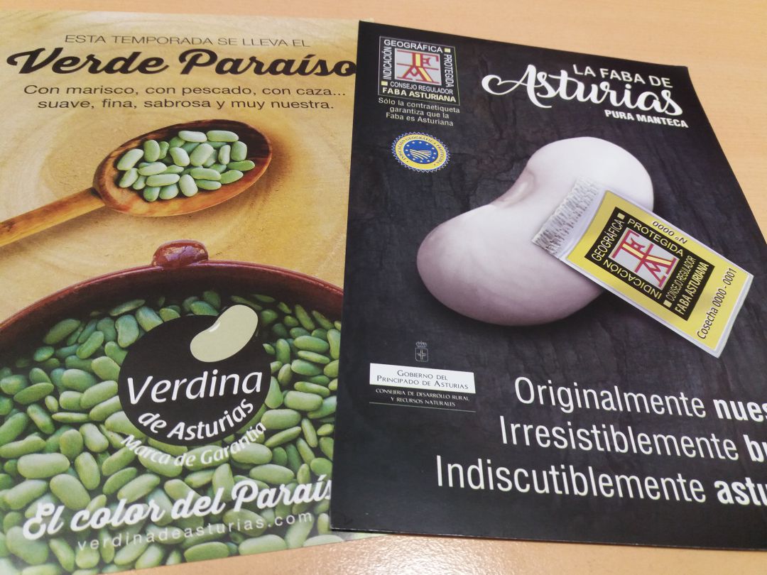 Folletos publicitarios de la Faba y Verdina de Asturias (IGP) Folletos publicitarios de la Faba y Verdina de Asturias (IGP)