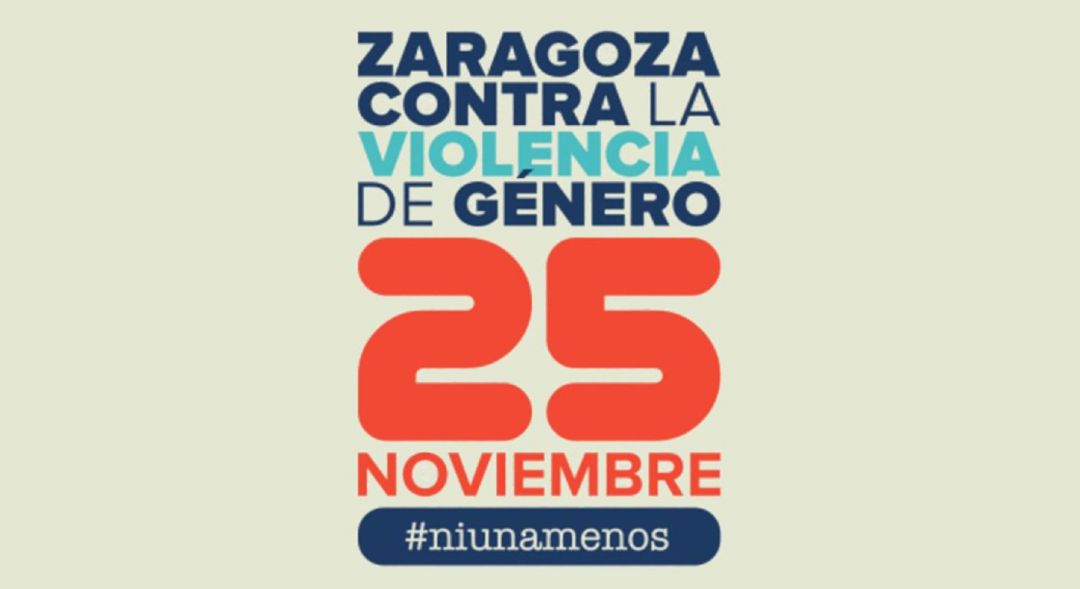 Cartel del Ayuntamiento de Zaragoza contra la violencia de género para las actividades de 2019 Cartel del Ayuntamiento de Zaragoza contra la violencia de género para las actividades de 2019