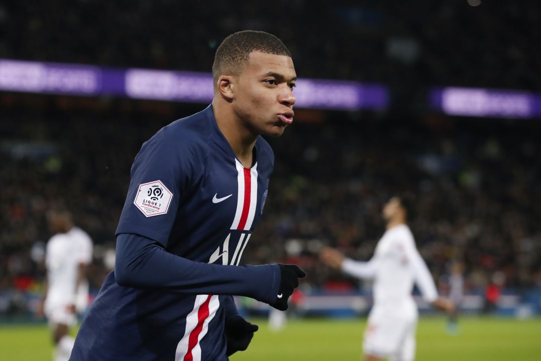 Mbappé, durante un partido con el PSG Mbappé, durante un partido con el PSG