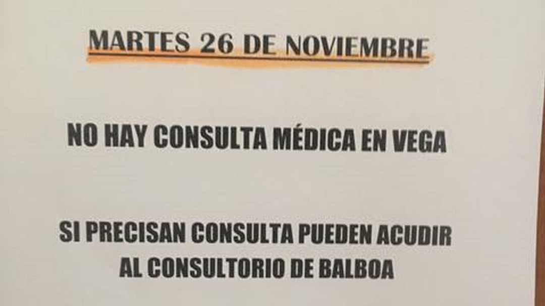 Avisan a los vecinos por Facebook de las ausencias del médico