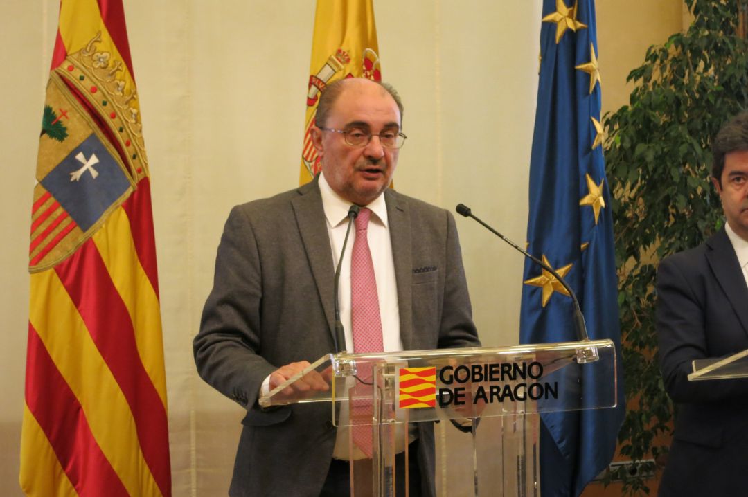 El presidente del Gobierno de Aragón y secretario general del PSOE en la Comunidad autónoma, Javier Lambán. El presidente del Gobierno de Aragón y secretario general del PSOE en la Comunidad autónoma, Javier Lambán.