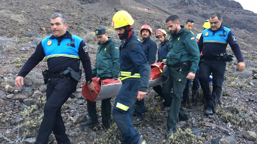 Rescatan a un parapentista herido en Lanzarote